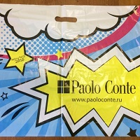 Пакет с вырубной ручкой «Пауло Конте 2», полноцветная печать