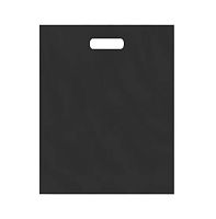 Черный ПВД пакет 30*40 см с вырубной ручкой