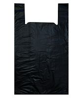 Пакет майка черный,  44*74 см, 40мкм